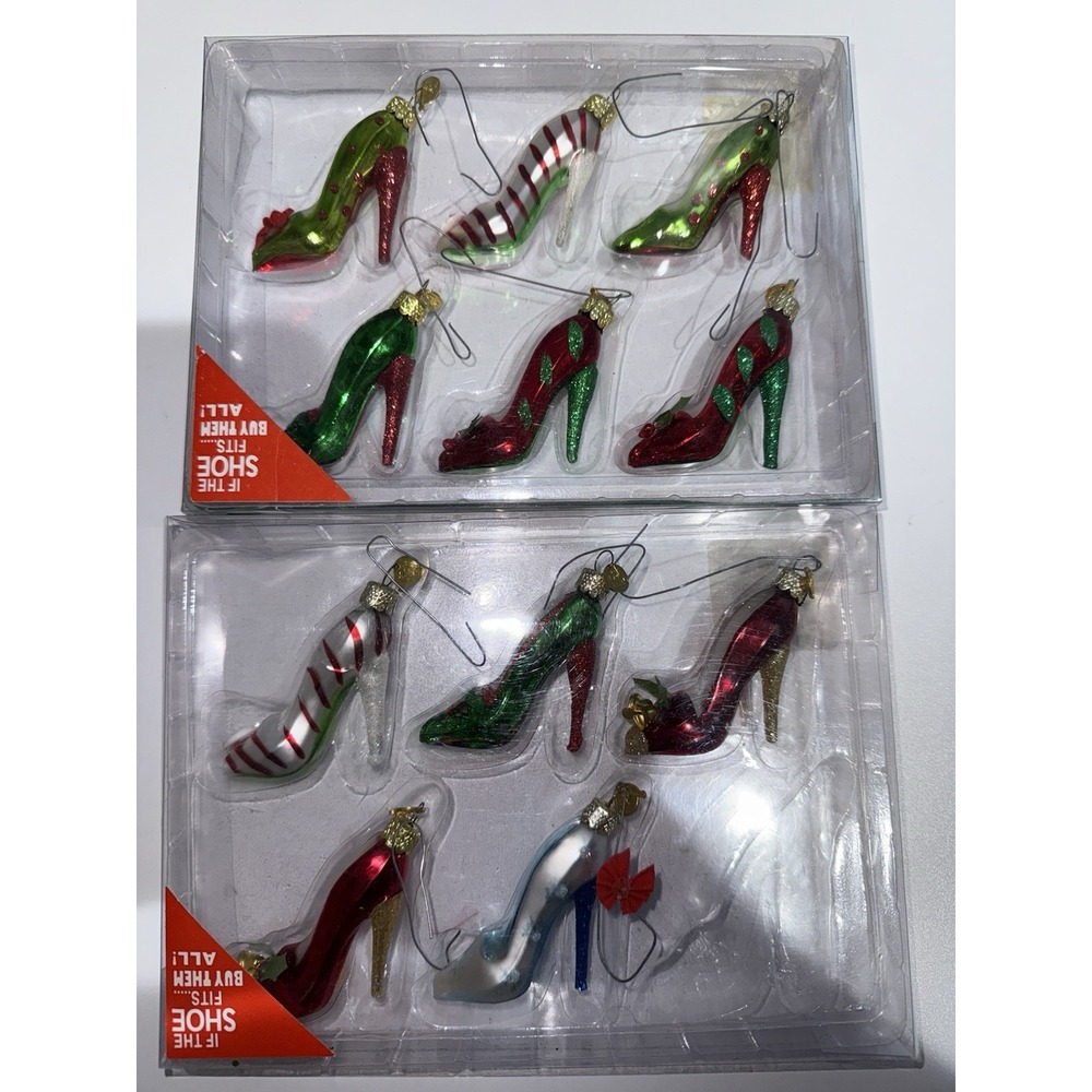 Kurt‎ Adler Medallion Collection High Heel Shoe Glass Ornaments 11 Stiletto T - Picture 2 of 5